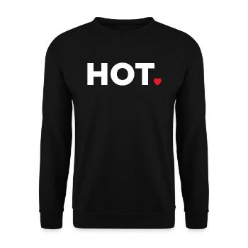 Heiß - Unisex Pullover - Schwarz - Vorne - Alina (178cm) & Michal (187cm)