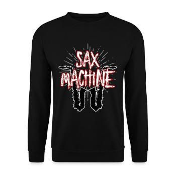 Sax Machine - Saxophone Saxophone Music Instrument - Unisex Sweatshirt - black - Front - Alina (178cm) & Michal (187cm)