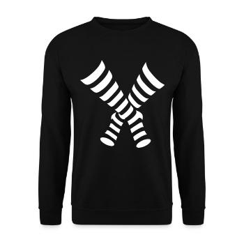 Striped (Socks Edition) - Unisex Sweatshirt - black - Front - Alina (178cm) & Michal (187cm)