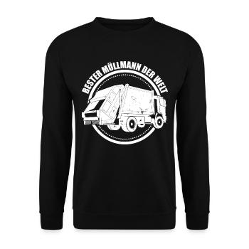 Garbage man waste management gift - Unisex Sweatshirt - black - Front - Alina (178cm) & Michal (187cm)