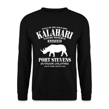 Kalahari Rhino - Unisex Pullover - Schwarz - Vorne - Alina (178cm) & Michal (187cm)