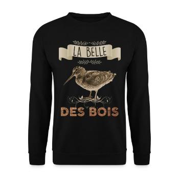 Bécasse la belle des bois - Sweat-shirt Unisexe - noir - Devant - Alina (178cm) & Michal (187cm)