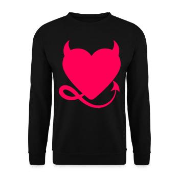 Le diable de cœur - Sweat-shirt Unisexe - noir - Devant - Alina (178cm) & Michal (187cm)