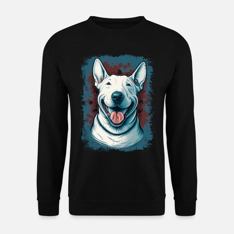Fröhlicher Bullterrier - Unisex Pullover - Schwarz
