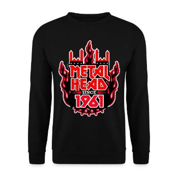 METALHEAD since 1961 - Unisex Sweatshirt - black - Front - Alina (178cm) & Michal (187cm)