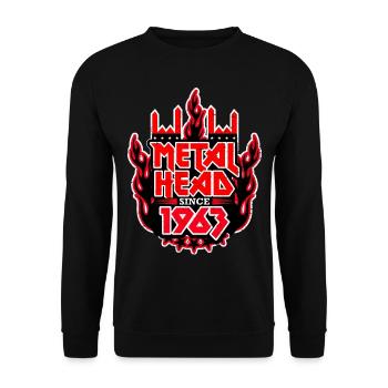 METALHEAD since 1963 - Unisex Sweatshirt - black - Front - Alina (178cm) & Michal (187cm)