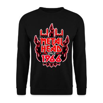 METALHEAD since 1966 - Unisex Sweatshirt - black - Front - Alina (178cm) & Michal (187cm)