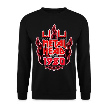 METALHEAD since 1980 - Unisex Sweatshirt - black - Front - Alina (178cm) & Michal (187cm)