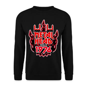 METALHEAD since 1976 - Unisex Sweatshirt - black - Front - Alina (178cm) & Michal (187cm)