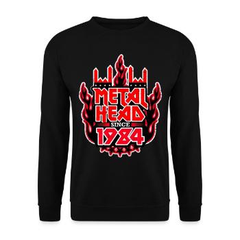 MÉTALLEUX depuis 1984 - Sweat-shirt Unisexe - noir - Devant - Alina (178cm) & Michal (187cm)
