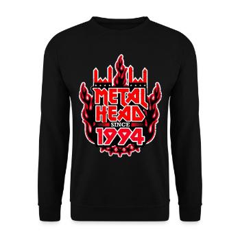 METALHEAD since 1994 - Unisex Sweatshirt - black - Front - Alina (178cm) & Michal (187cm)