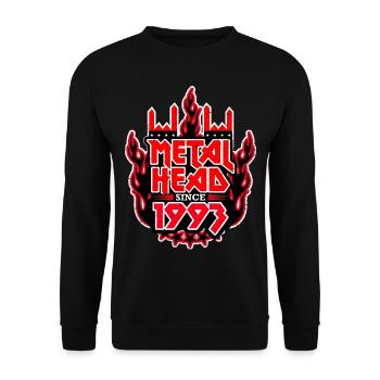 MÉTALLEUX depuis 1993 - Sweat-shirt Unisexe - noir - Devant - Alina (178cm) & Michal (187cm)