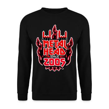 METALHEAD since 2005 - Unisex Sweatshirt - black - Front - Alina (178cm) & Michal (187cm)