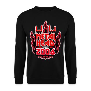 METALHEAD since 2006 - Unisex Sweatshirt - black - Front - Alina (178cm) & Michal (187cm)