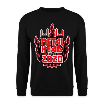 METALHEAD since 2020 - Unisex Sweatshirt - black - Front - Alina (178cm) & Michal (187cm)