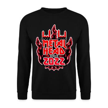 METALHEAD since 2022 - Unisex Sweatshirt - black - Front - Alina (178cm) & Michal (187cm)