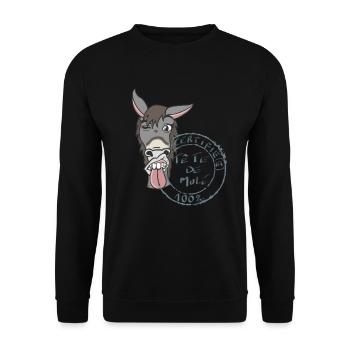 Mule head - Unisex Sweatshirt - black - Front - Alina (178cm) & Michal (187cm)