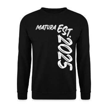 Matura Est. 2025 - Unisex Pullover - Schwarz - Vorne - Alina (178cm) & Michal (187cm)
