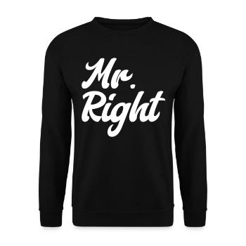 M. Partenaire Droit Mari Ami - Sweat-shirt Unisexe - noir - Devant - Alina (178cm) & Michal (187cm)