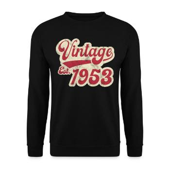 Vintage Est 1953 - Sweat-shirt Unisexe - noir - Devant - Alina (178cm) & Michal (187cm)