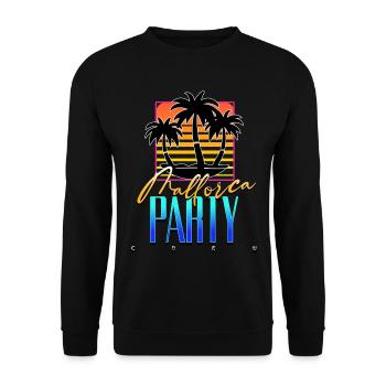 Mallorca Party Crew - Unisex Pullover - Schwarz - Vorne - Alina (178cm) & Michal (187cm)