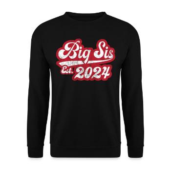 Big Sis Est 2024 - Unisex Pullover - Schwarz - Vorne - Alina (178cm) & Michal (187cm)