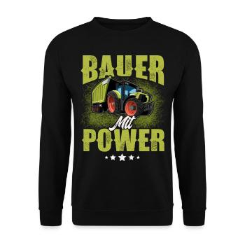 Landwirt Bauer - Unisex Pullover - Schwarz - Vorne - Alina (178cm) & Michal (187cm)