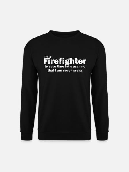 Feuerwehr lustige Sprüche - Unisex Pullover - Schwarz