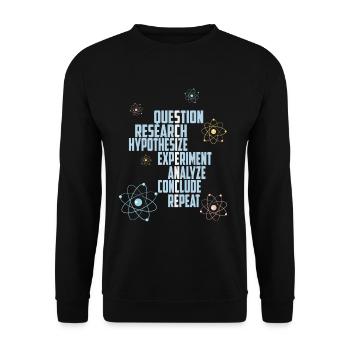 Science Atoms Physics Nerd - Sweat-shirt Unisexe - noir - Devant - Alina (178cm) & Michal (187cm)