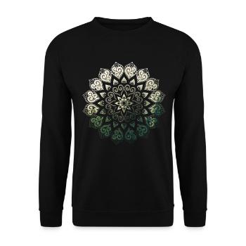Mandala - Sweat-shirt Unisexe - noir - Devant - Alina (178cm) & Michal (187cm)