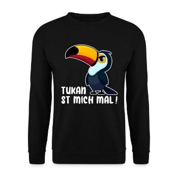 TUKAN VOGEL AMERIKA SAFARI BÖSE LAUNE ABNEIGUNG - Unisex Pullover - Schwarz - Vorne - Alina (178cm) & Michal (187cm)