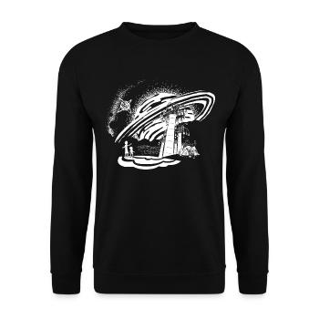 Rick and Morty Dimension 35-C Black and Whte - Unisex Sweatshirt - black - Front - Alina (178cm) & Michal (187cm)