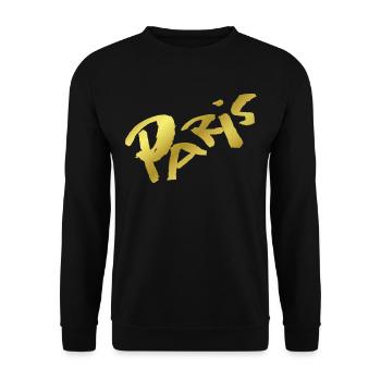 Paris - Unisex Pullover - Schwarz - Vorne - Alina (178cm) & Michal (187cm)