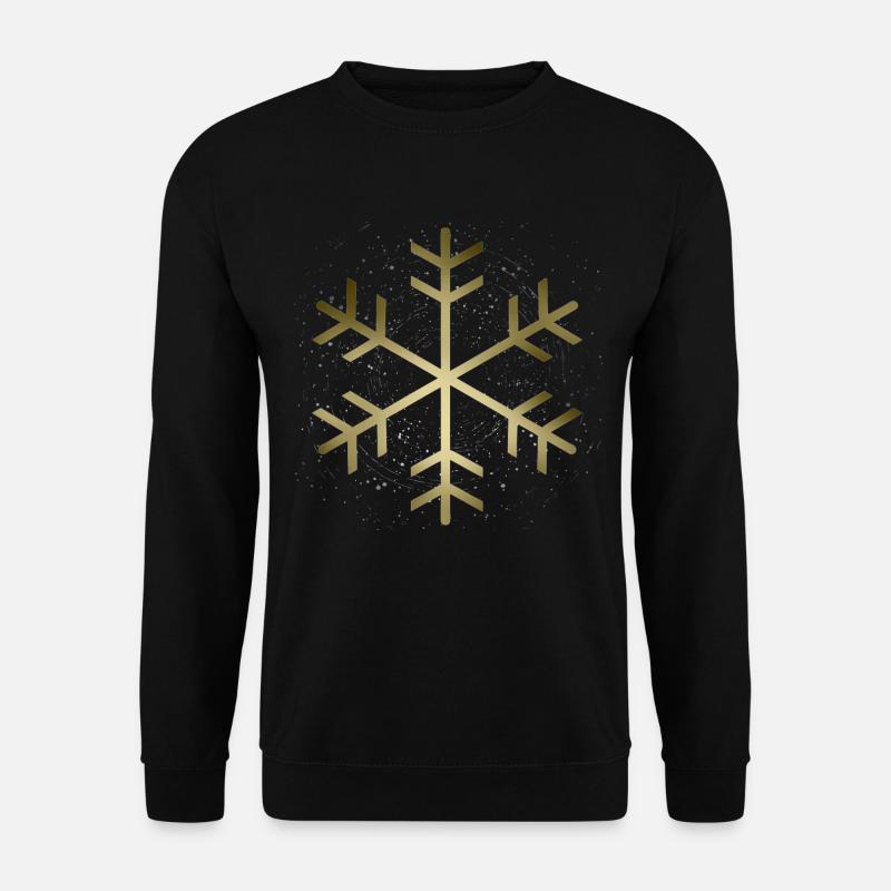 goldene Schneeflocke - Unisex Pullover - Schwarz