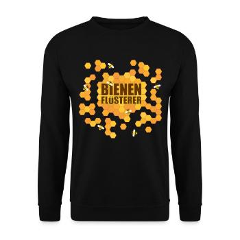 Bee whisperer bee beekeeper honey gift - Unisex Sweatshirt - black - Front - Alina (178cm) & Michal (187cm)