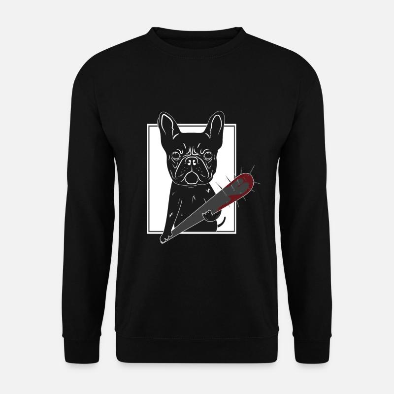 Angry French Bulldog - Unisex Pullover - Schwarz
