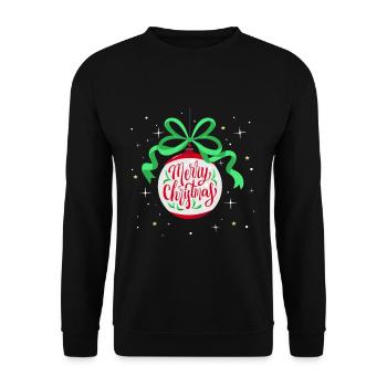 Illustration de Noël rétro Vintage Noël renne - Sweat-shirt Unisexe - noir - Devant - Alina (178cm) & Michal (187cm)