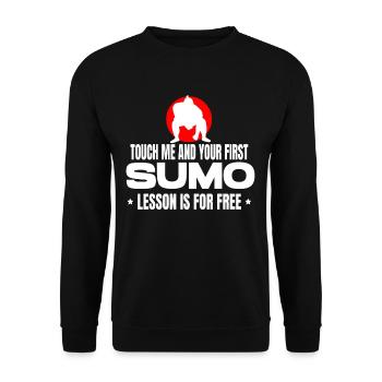 Touch me Sumo Kampfsport Ringkampf Sumotori - Unisex Pullover - Schwarz - Vorne - Alina (178cm) & Michal (187cm)