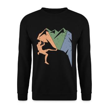 Grimpeur cadeau alpiniste escalade montagnes - Sweat-shirt Unisexe - noir - Devant - Alina (178cm) & Michal (187cm)