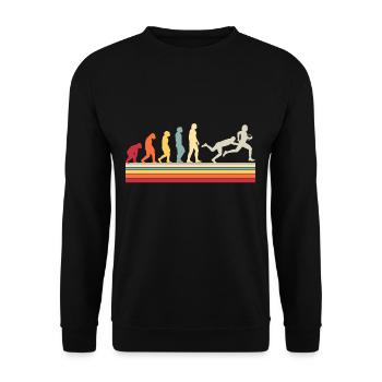 Rugby Ball Sport Player Evolution Rugby Team - Sweat-shirt Unisexe - noir - Devant - Alina (178cm) & Michal (187cm)