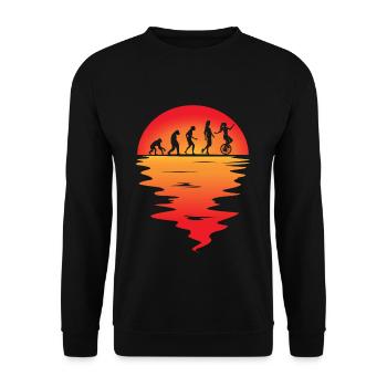 Unicycle Evolution Monocycle Monocycle Cyclisme - Sweat-shirt Unisexe - noir - Devant - Alina (178cm) & Michal (187cm)