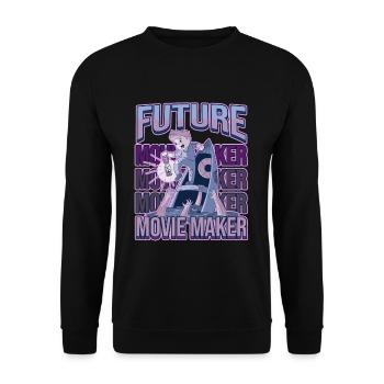 Futur cinéaste cinéaste derrière les scènes - Sweat-shirt Unisexe - noir - Devant - Alina (178cm) & Michal (187cm)