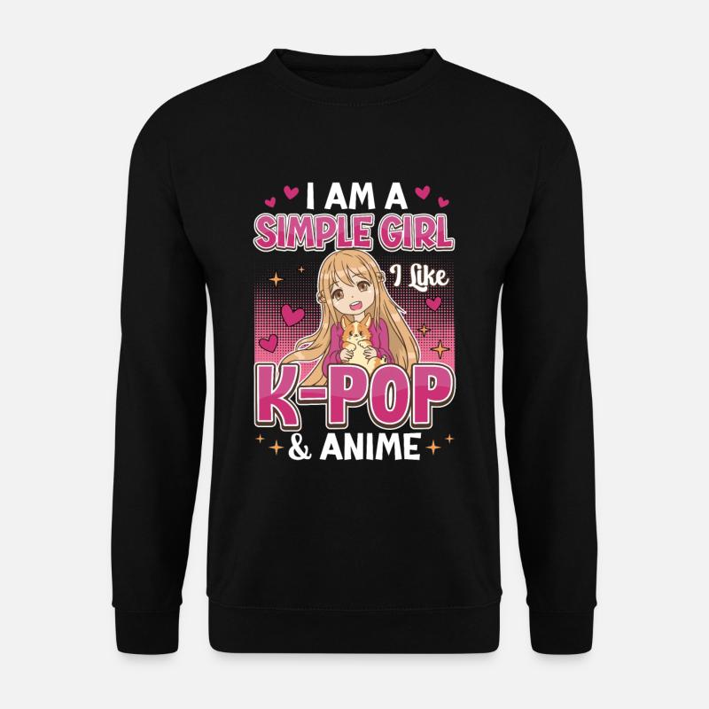 I Like K-Pop And Anime K-Pop - Unisex Pullover - Schwarz
