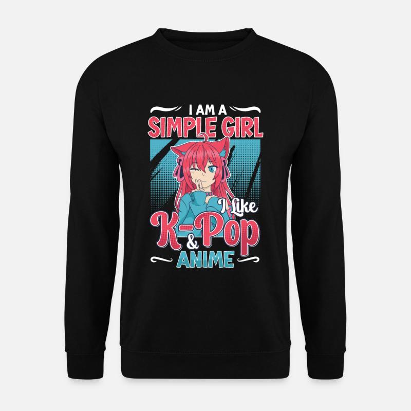 J’aime la K-Pop et l’anime K-Pop - Sweat-shirt Unisexe - noir