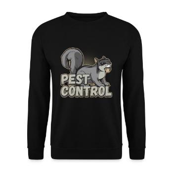 Pest Control Squad Design for a Bug Killer - Unisex Sweatshirt - black - Front - Alina (178cm) & Michal (187cm)