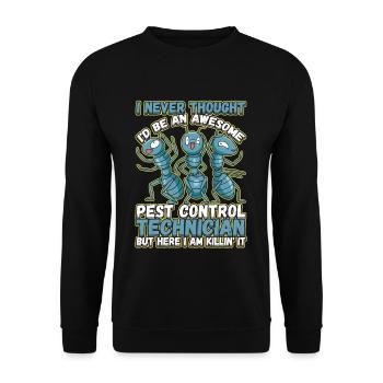 Pest Control Technician is Killin' It Pest - Unisex Pullover - Schwarz - Vorne - Alina (178cm) & Michal (187cm)