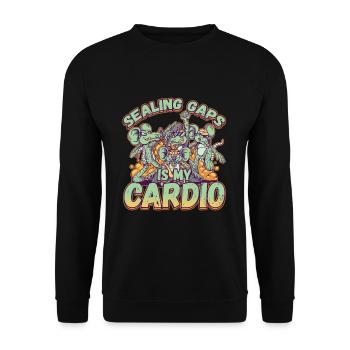 Sealing Caps Is My Cardio for a Pest Control - Unisex Sweatshirt - black - Front - Alina (178cm) & Michal (187cm)