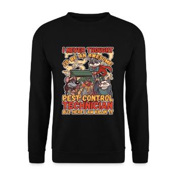 Pest Control Technician is Killin' It Pest - Unisex Pullover - Schwarz - Vorne - Alina (178cm) & Michal (187cm)
