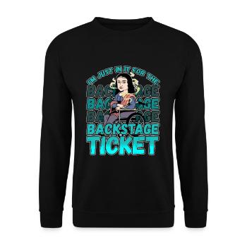 Handicap Wheelchair Design for an Amputation - Unisex Sweatshirt - black - Front - Alina (178cm) & Michal (187cm)