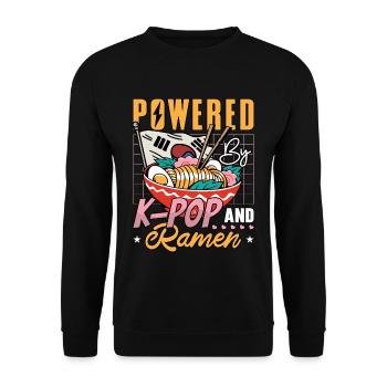 KPop Fashion Design pour un fan de bol de nouilles Ramen - Sweat-shirt Unisexe - noir - Devant - Alina (178cm) & Michal (187cm)